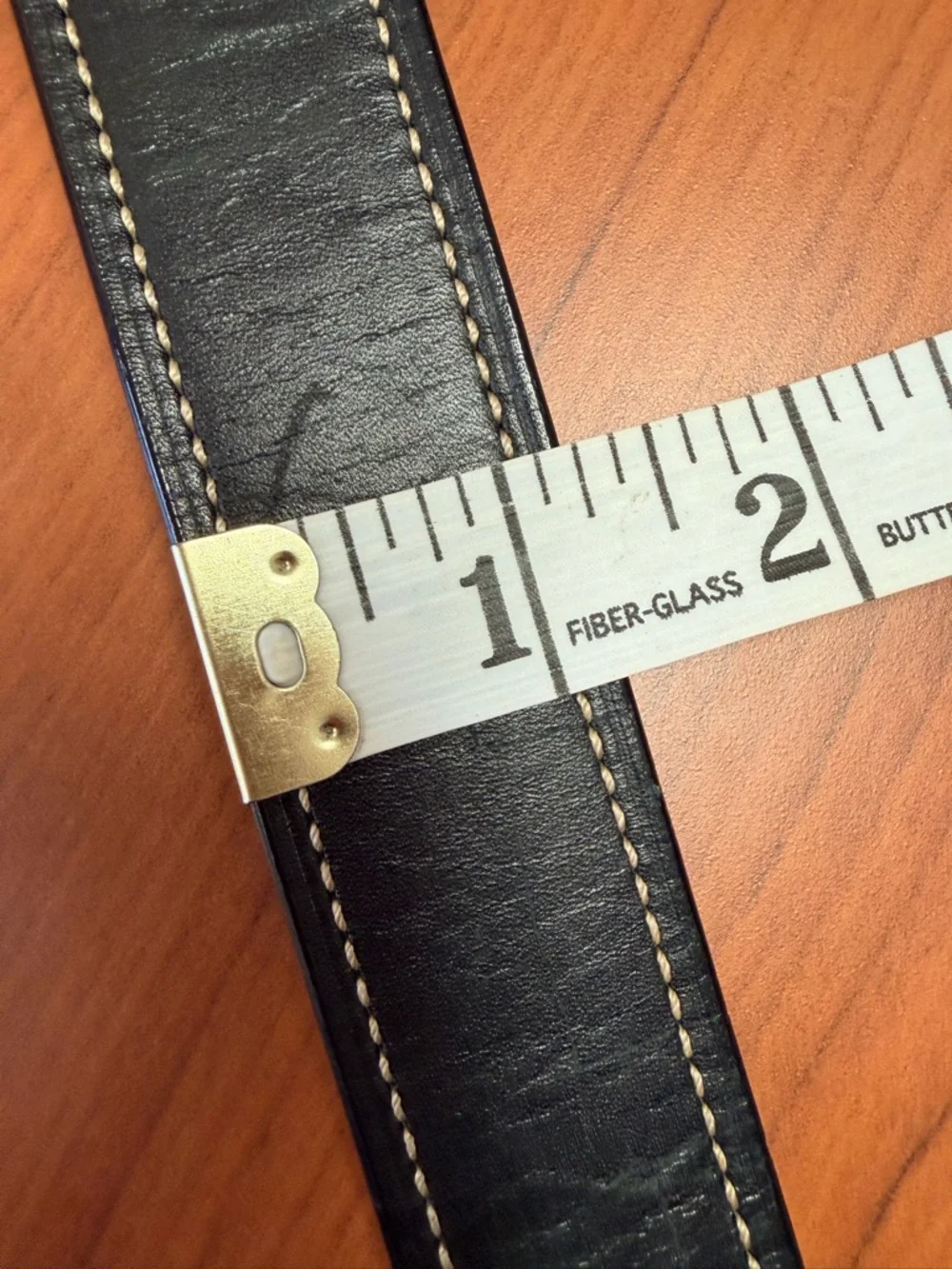 Coach Black Leather Belt Contrast Stitch Silver Buckle 32/80cm Made in India
